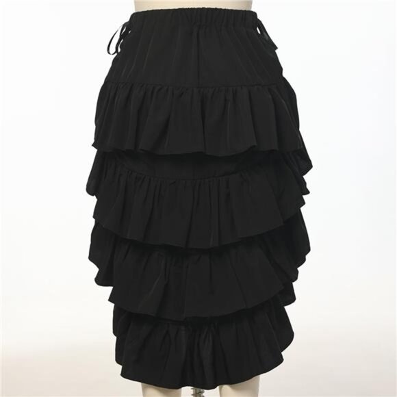 Women's Victorian Steampunk Skirt Costume Black2 - Picture 3 of 5